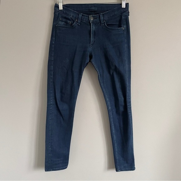 Rag & Bone Dark Wash Indigo Low Rise Capri Cropped Skinny Jeans - 28" - Picture 2 of 10